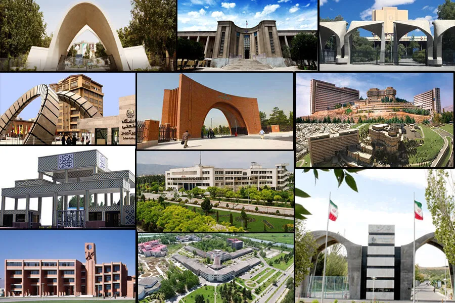 نام ۱۰ دانشگاه برتر ایران در رتبه‌بندی دانشگاه‌ها بر پایۀ عملکرد علمی