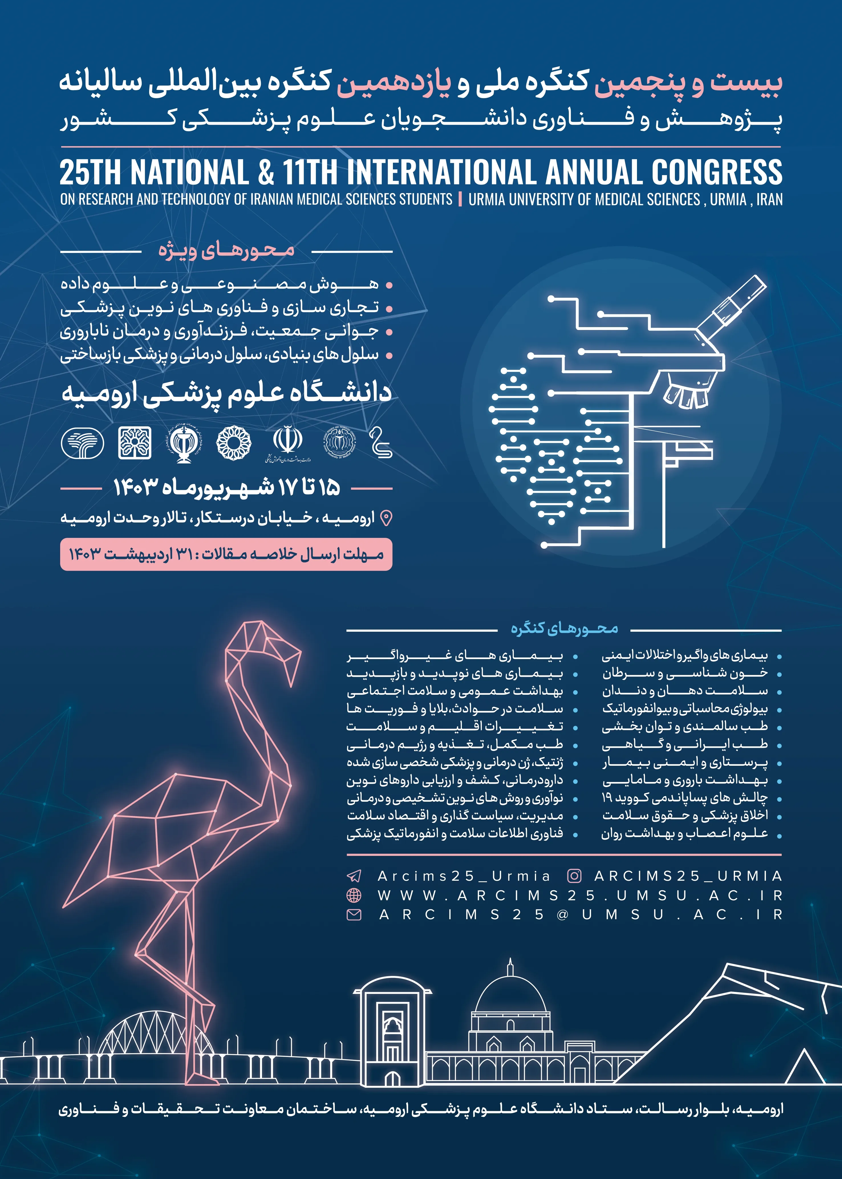 بیست و پنجمین کنگره ی ملی و یازدهمین کنگره ی بین المللی دانشجویان علوم پزشکی کشور